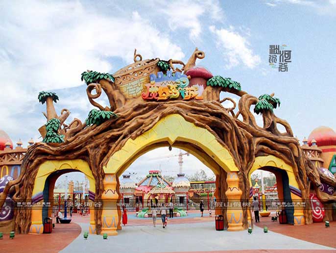 北京淡水河谷|受歡迎的水泥仿真樹(shù)大門類型