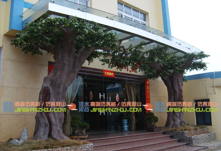 6個(gè)飯店餐廳仿真樹經(jīng)典案例室內(nèi)外造景觀選