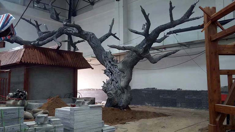 用仿真樹設(shè)計(jì)景觀展示假樹制作過程