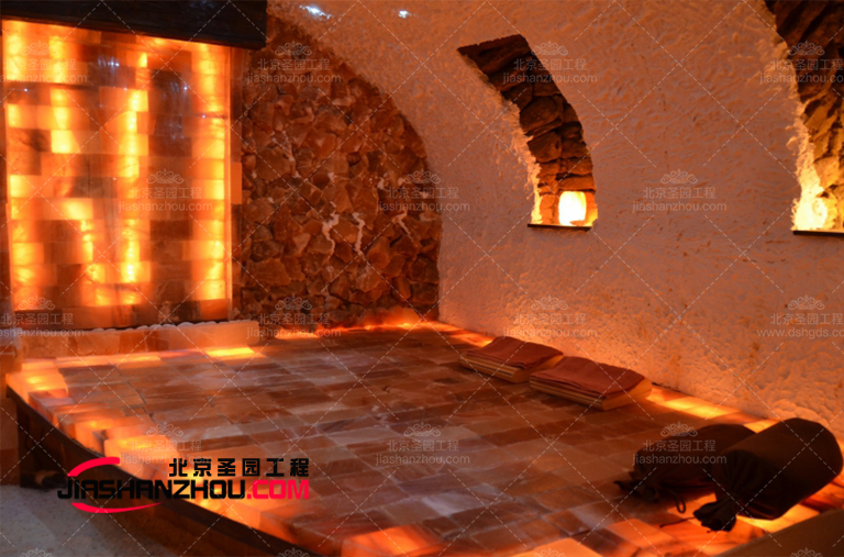 北京圣園展示受歡迎的洞穴主題鹽療房內(nèi)鹽療床類型畫廊