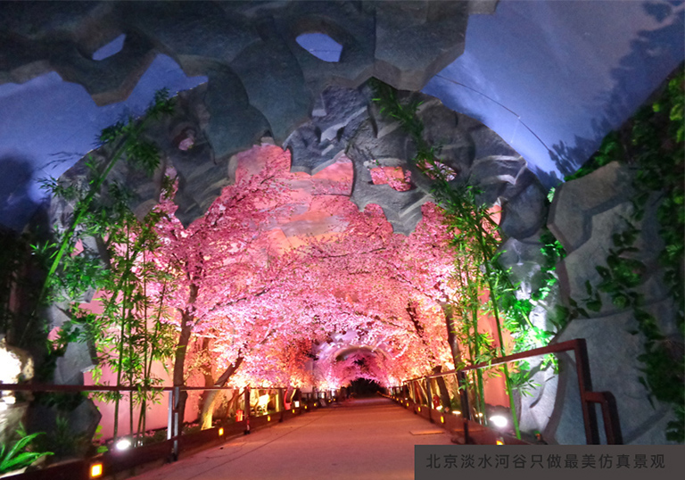 遼寧櫻花樹(shù)仿真樹(shù)農(nóng)場(chǎng)制作案例 櫻花雨仿真樹(shù)超浪漫！