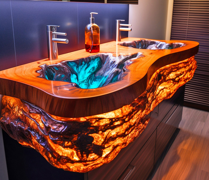 仿木洗手盆