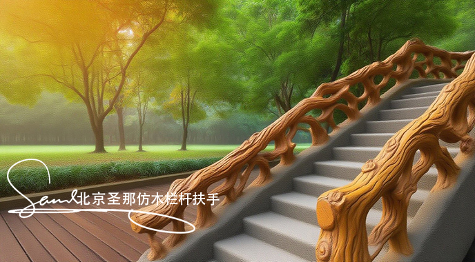 jimeng-2025-06-25-2424-正在施工制作的旅游區(qū)樓梯室外安全圍欄設(shè)計制作過程，美工正在施工制作，先用鋼筋焊接....jpeg