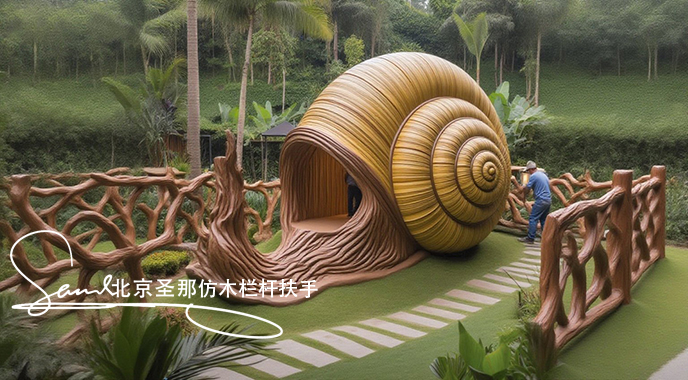 jimeng-2025-06-25-2302-正在施工制作的旅游區(qū)樓梯室外安全圍欄設(shè)計(jì)制作過程，美工正在施工制作，先用鋼筋焊接....jpeg