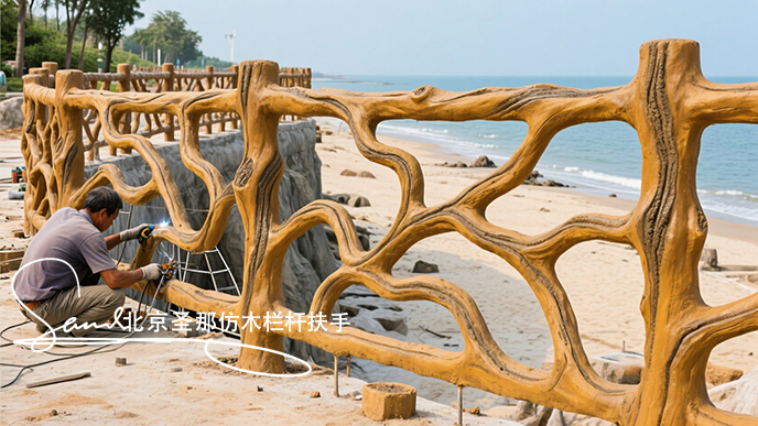jimeng-2025-06-25-8661-正在施工制作的安全圍欄設(shè)計(jì)，線條流暢自然，給人柔和靈動(dòng)之感。為空間增添活潑與藝術(shù)....jpeg