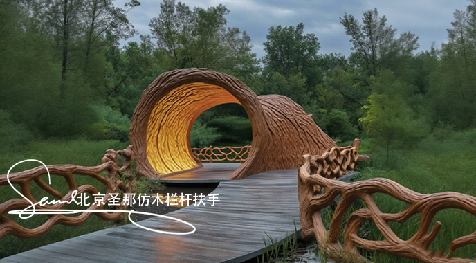 jimeng-2025-06-25-5015-正在施工制作的旅游區(qū)樓梯室外安全圍欄設計制作過程，美工正在施工制作，先用鋼筋焊接....jpeg