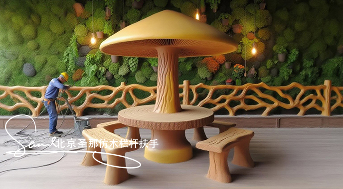 jimeng-2025-06-25-5533-正在施工制作的旅游區(qū)樓梯室外安全圍欄設(shè)計(jì)制作過(guò)程，美工正在施工制作，先用鋼筋焊接....jpeg