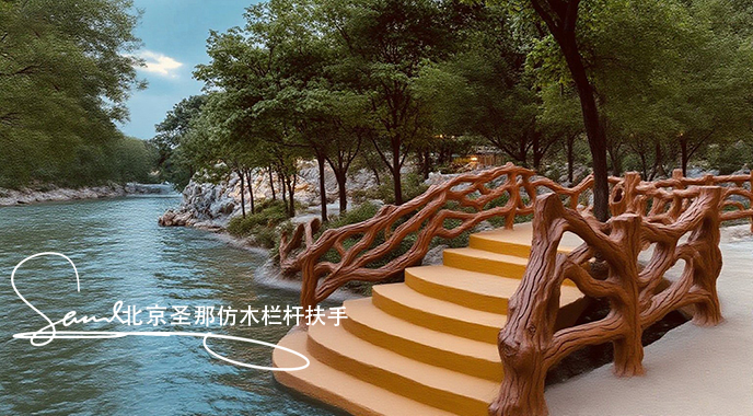 jimeng-2025-06-25-1165-正在施工制作的旅游區(qū)樓梯室外安全圍欄設(shè)計制作過程，美工正在施工制作，先用鋼筋焊接....jpeg