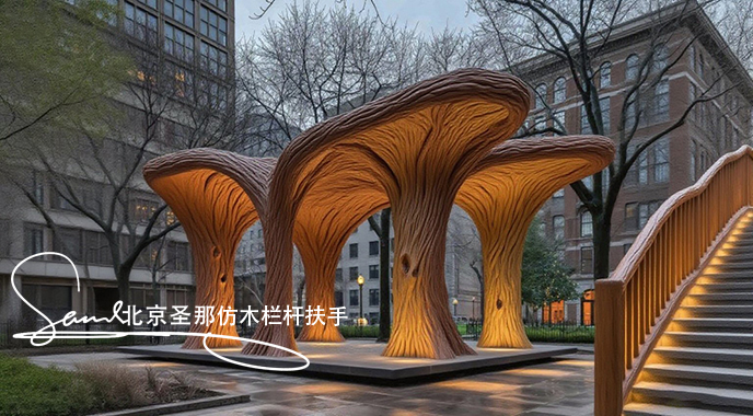 jimeng-2025-06-25-1875-正在施工制作的旅游區(qū)樓梯室外安全圍欄設計制作過程，美工正在施工制作，先用鋼筋焊接....jpeg