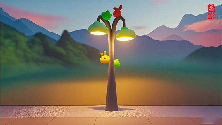 水泥仿木燈桿.jpg 水泥仿木燈桿